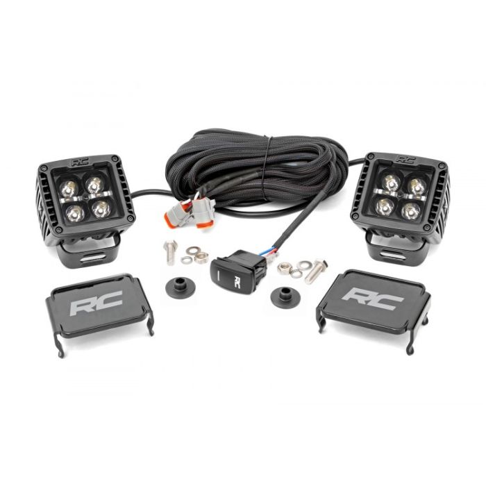 LED Light | Ditch Mount | 2" Black Pair | Amber DRL | Ford Bronco (21-22)
