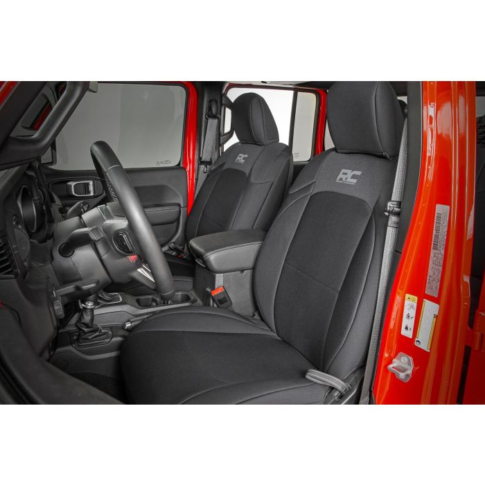 Rough Country  Front & Rear Neoprene Seat Covers for 20-22 Jeep Gladiator JT