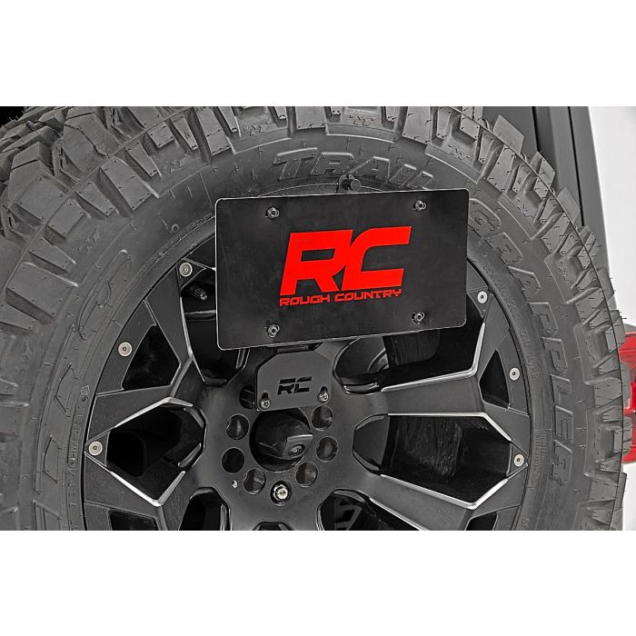Rough Country 10541 License Plate Adapter for 07-18 Jeep Wrangler JK