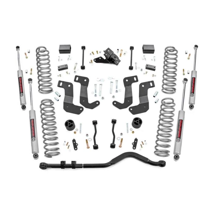 Rough Country  3.5in Suspension Lift Kit with Control Arm Drop for 21-24 Jeep Wrangler JL Unlimited 4xe