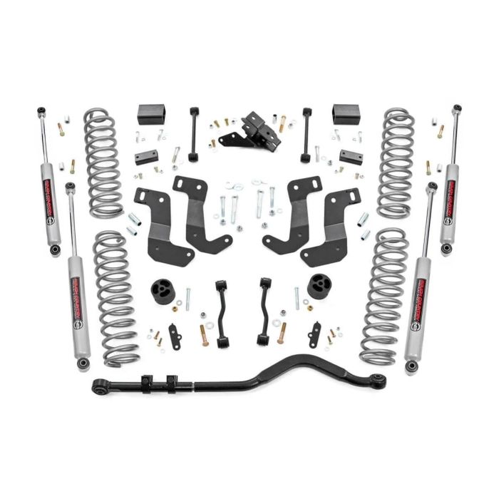 Rough Country  3.5in Suspension Lift Kit with Control Arm Drop for 21-24 Jeep Wrangler JL Unlimited 4xe