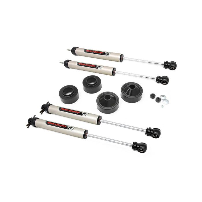 Rough Country 1.75in Lift Kit w/V2 Monotube Shocks JK