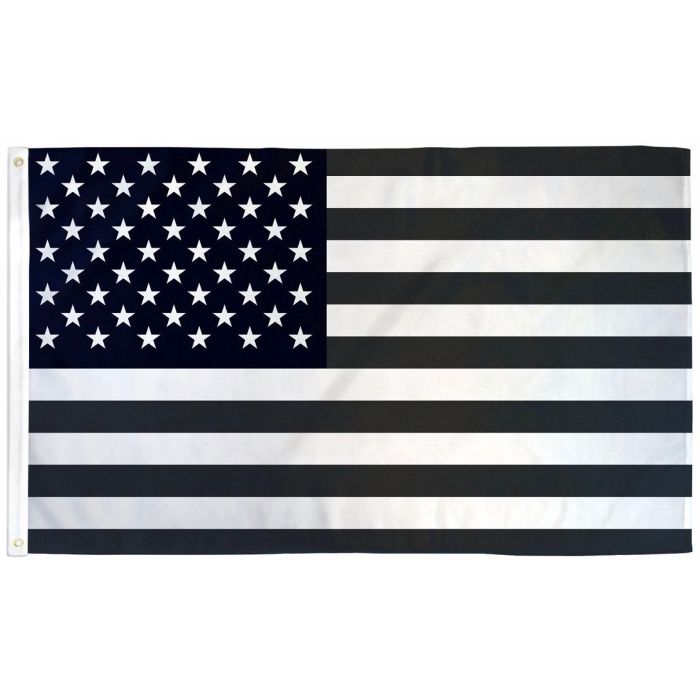 ROX 3X5FT USA FLAG BLACK WHITE