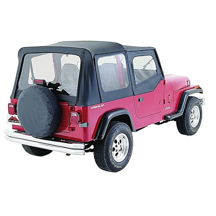 SOFT TOP BLK DEN W/DOOR SKINS 88-95 YJ