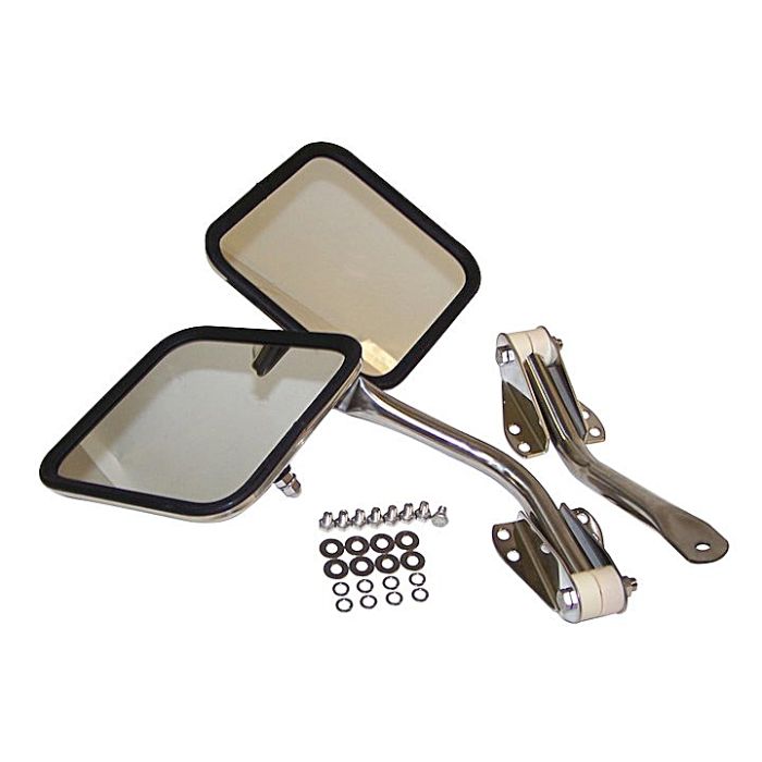 Crown Automotive RT30003 Stainless Steel Mirror Kit for 55-95 Jeep CJ & Wrangler YJ