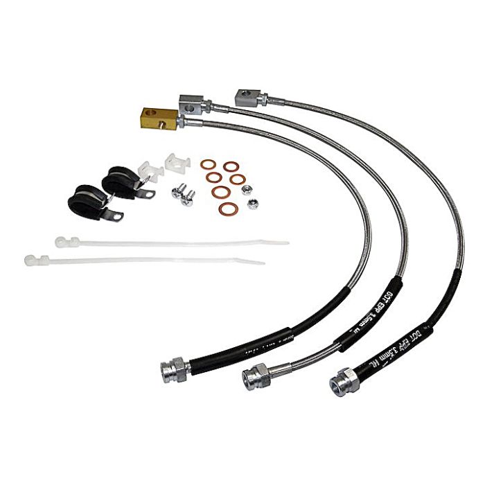 Crown Automotive RT31016 Stainless Steel Brake Hose Kit  for 82-86 Jeep CJ Series
