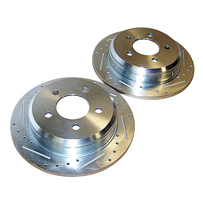 Crown Automotive RT31030 Performance Rear Drilled and Slotted Brake Rotor Set for 94-98 Jeep Grand Cherokee ZJ 