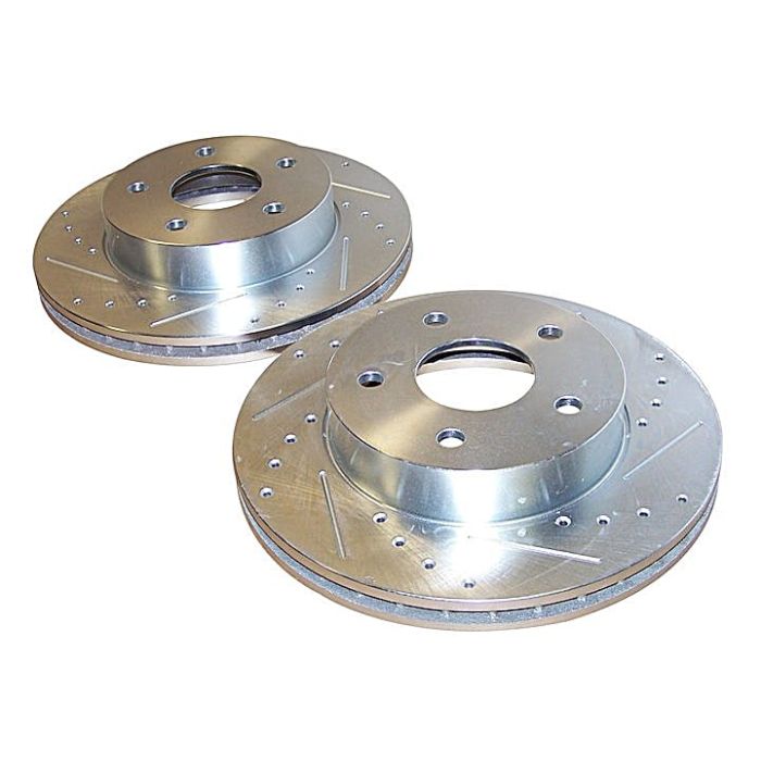 Crown Automotive RT31032 Performance Front Drilled and Slotted Brake Rotor Set for 99-04 Jeep Grand Cherokee WJ 