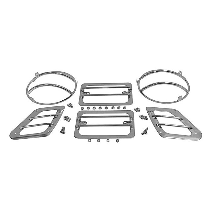 Crown Automotive RT34054 Stainless Steel Front Euro Guard Set  for 97-06 Jeep Wrangler TJ and Unlimited