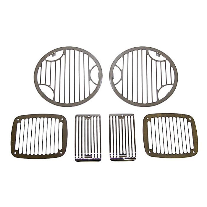 Crown Automotive  Billet Light Guard Set for 97-06 Jeep Wrangler TJ & Unlimited