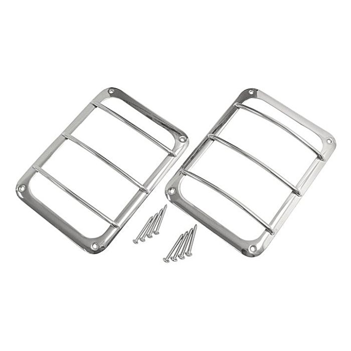 Crown Automotive RT34081 Stainless Steel Tail Light Guard Set for 07-18 Jeep Wrangler JK 
