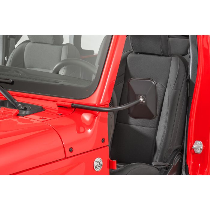 Rugged Ridge 11025.26 Rectangular Trail Mirror Kit Pair for 18-20 Jeep Wrangler JL & Gladiator JT