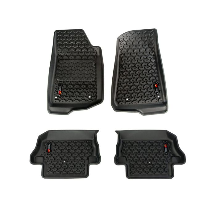 Rugged Ridge 12987.43 Front & Rear Floor Liner Kit for 18-21 Jeep Wrangler JL 2-Door