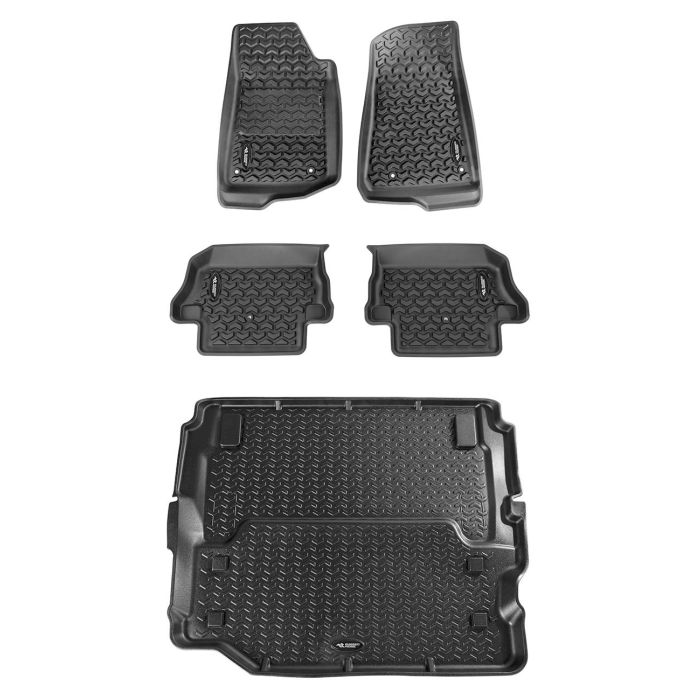 Rugged Ridge 12988.07 5 Piece Floor Liner Kit for 18-19 Jeep Wrangler JL 2-Door