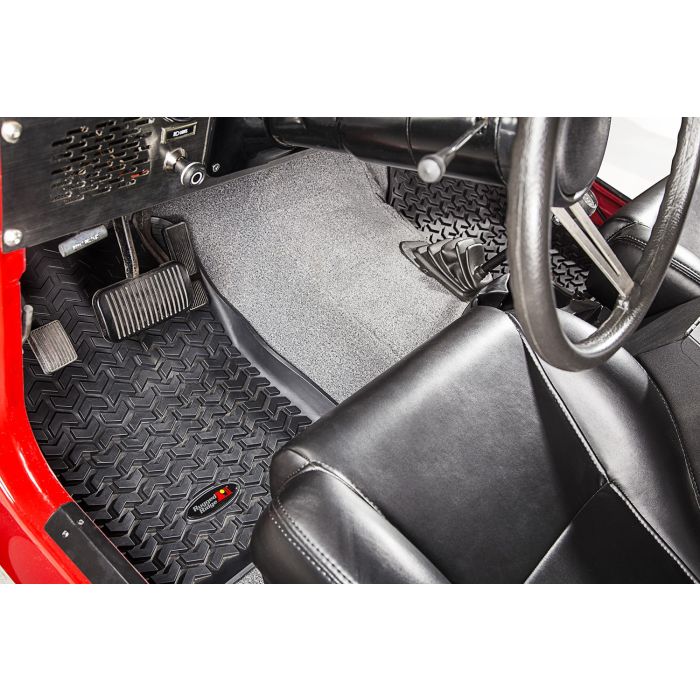 Rugged Ridge 12920.21 All Terrain Front Floor Liner Pair for 76-95 Jeep CJ-5, CJ-7, CJ-8 Scrambler & Wrangler YJ