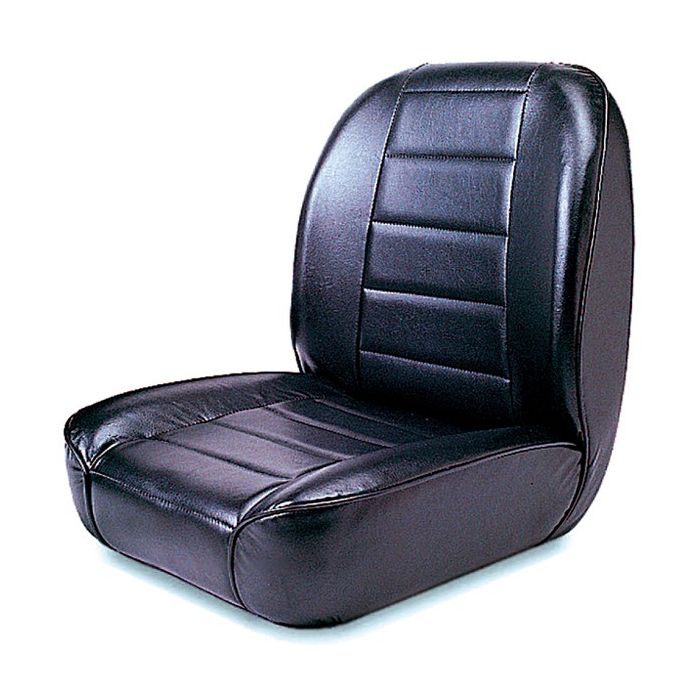 Rugged Ridge 13400.01 Classic Low-Back Bucket Seat in Black Vinyl for 76-95 Jeep CJ-5, CJ-7, CJ-8 Scrambler & Wrangler YJ