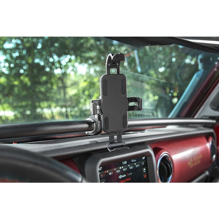 Rugged Ridge  Universal Mobile Device Mounts for 18-21 Jeep Wrangler JL & 20-21 Gladiator JT with Rugged Ridge Gear-Vise Dash Bar