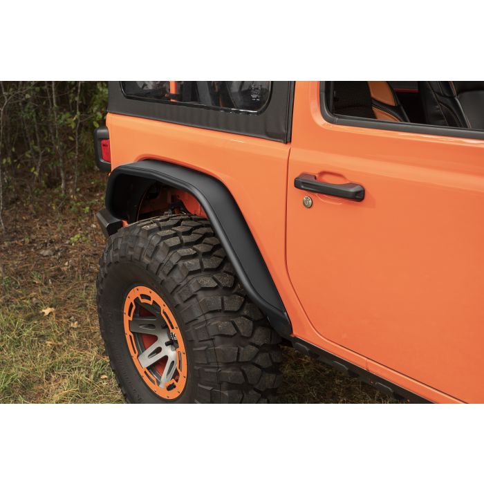 RUR REAR TUBE FENDERS BLK STEEL JL