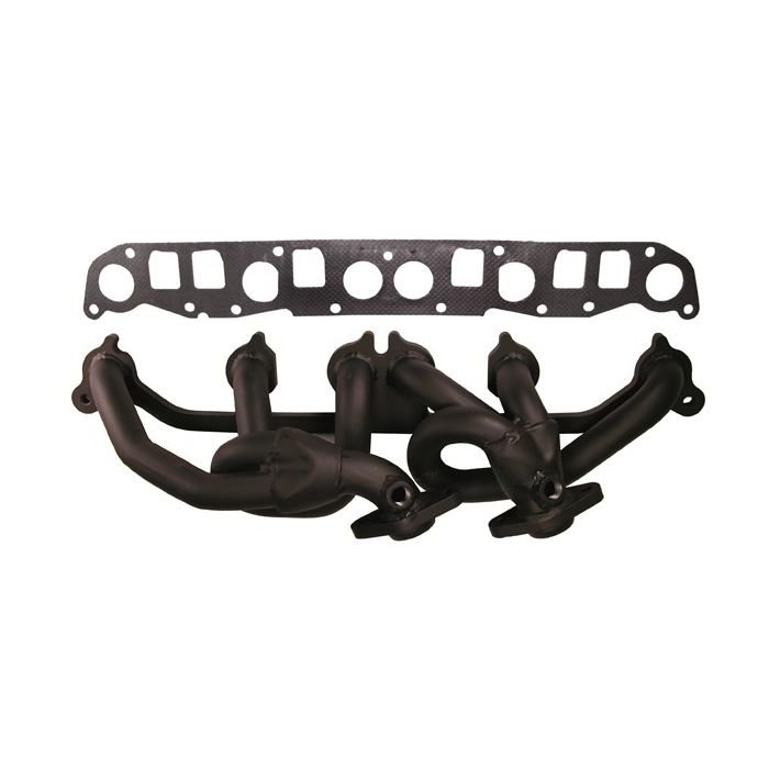 RR BLACK STEEL HEADER 00-04 TJ 4.0L