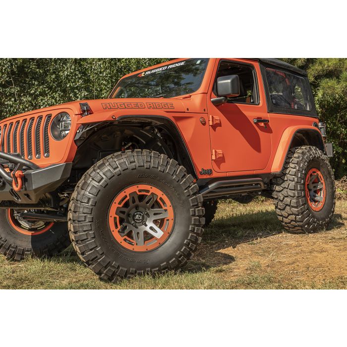 Rugged Ridge 11504.37 RRC Rocker Guard Kit for 18-20 Jeep Wrangler JL 2-Door