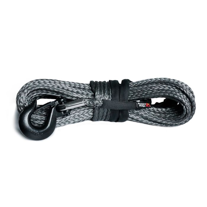 Rugged Ridge 15102.12 Synthetic Winch Rope 7/16" x 90' in Dark Gray 