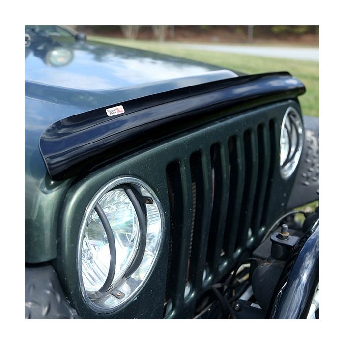 Rugged Ridge 11350.01 Wraparound Bug Deflector in Smoke for 87-06 Jeep Wrangler YJ & TJ