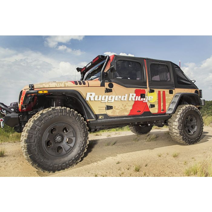 Rugged Ridge 11504.18 XHD Rock Sliders for 07-18 Jeep Wrangler Unlimited JK 4 Door