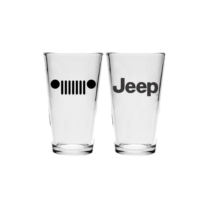 Jeep Merchandise  Jeep Logo Pint Glasses 