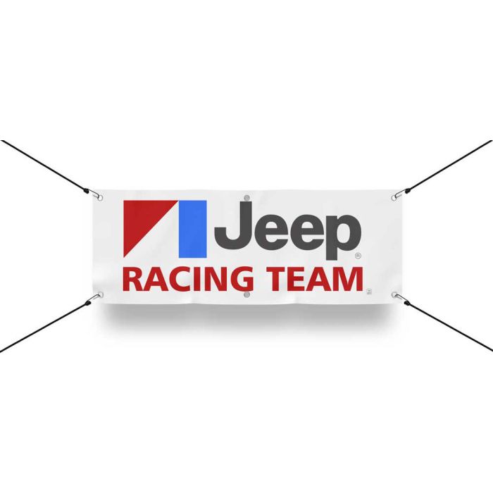 DSC JEEP AMC RACING BANNER 60IN X 24IN
