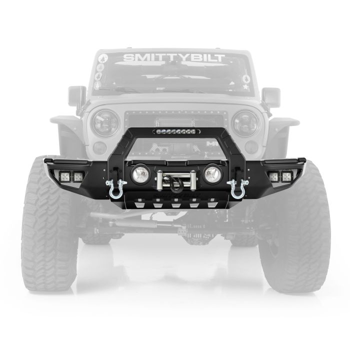 Smittybilt 76730 Stryker Front Bumper for 07-23 Jeep Wrangler JK, JL, & Gladiator JT