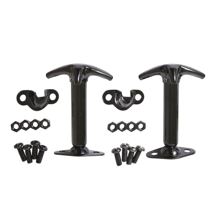 Smittybilt 7601 Hood Catch Kit in Black for 42-95 Jeep CJ & Wrangler YJ