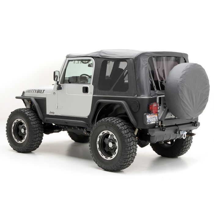 Smittybilt 9971235 Relpacement Soft Top with Tinted Windows & Without Doors for 97-06 Jeep Wrangler TJ