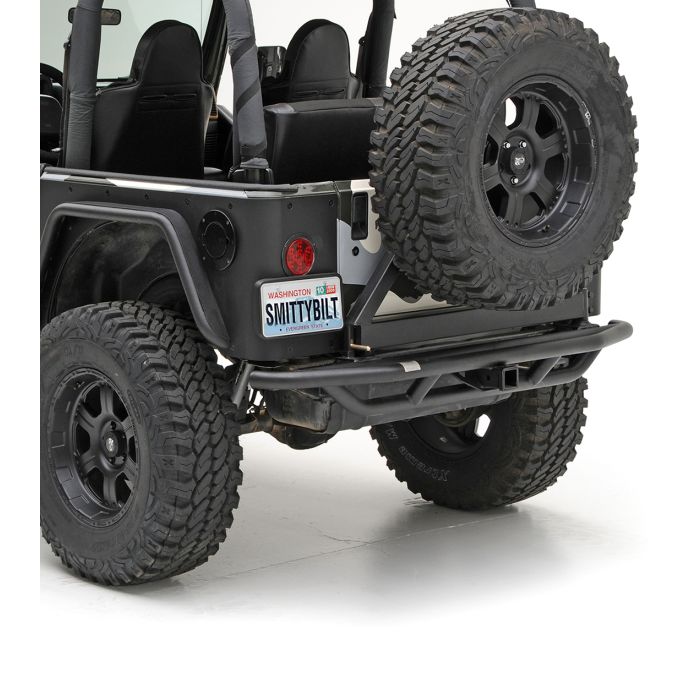 Smittybilt SB76621 SRC Rear Bumper with Tire Carrier for 87-06 Jeep Wrangler YJ & TJ