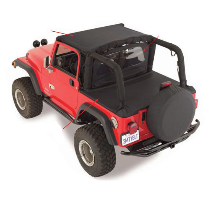 SMITTY STANDARD TOP 97-06 TJ BLACK DIA
