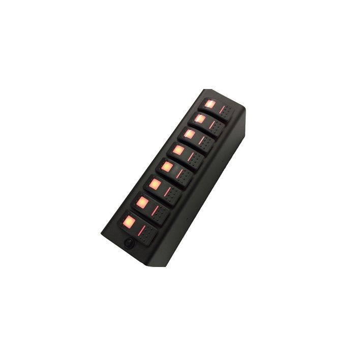 JK Add-On Switch Panel For 8-Circuit SE System - Jeep 2009-2018 Wrangler JK (Color: Red)