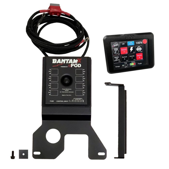 sPOD 870045 BantamX Touchscreen for 18-24 Jeep Wrangler JL with V8 Engine