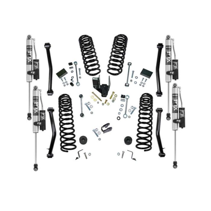 Superlift K186FX 4" Dual Rate Coil Lift Kit with Fox 2.0 Reservoir Shocks for 18-22 Jeep Wrangler JL 2-Door