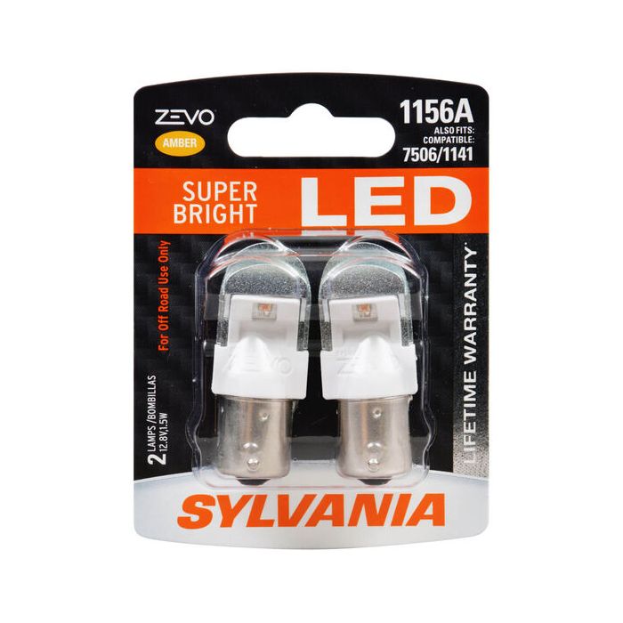 Sylvania 1156ALED.BP2 #1156A Amber Zevo LED Mini  2 Pack 