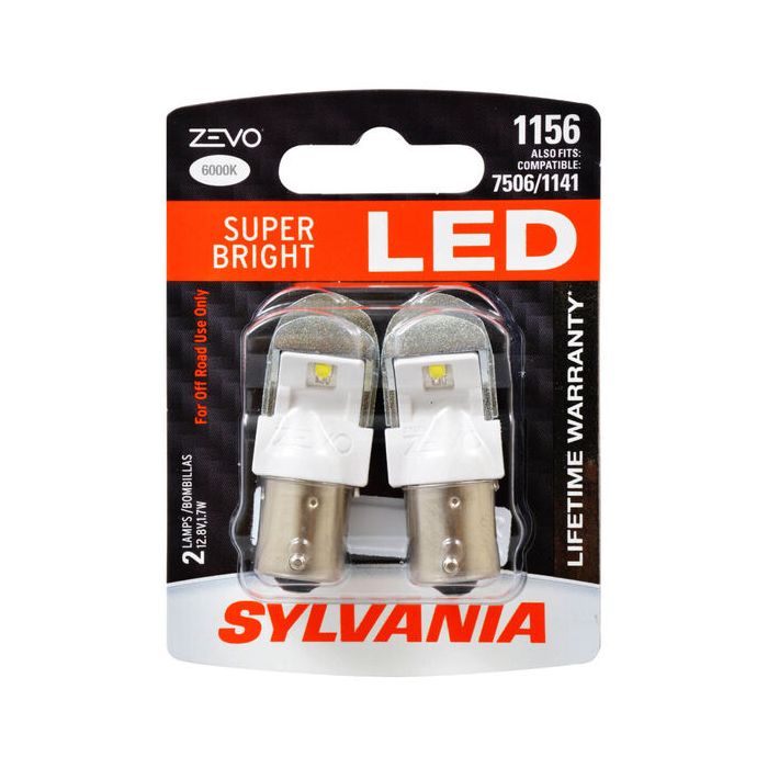 Sylvania 1156LED.BP2 #1156 White Zevo LED Mini 2 Pack 