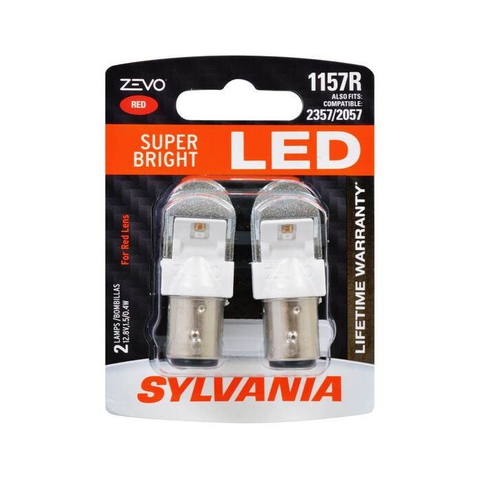 Sylvania 1157RLED.BP2 #1157R Red Zevo LED Mini 2 Pack 