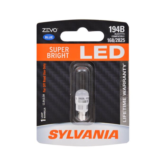 Sylvania 194BLED.BP2 #194B Blue Zevo LED Mini 2 Pack 