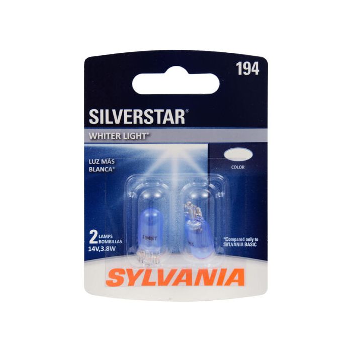 Sylvania 194ST.BP2 #194 SilverStar Mini Bulb 2 Pack 