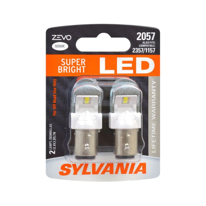 Sylvania 2057LED.BP2 2057 White Zevo LED Mini Bulb 2 Pack 