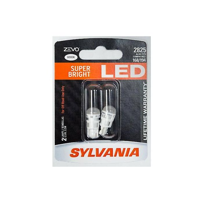 Sylvania 2825LED.BP2 #2858 White Zevo LED Mini Bulb 2 Pack 