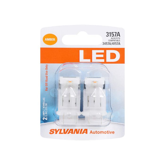 Sylvania 3157ASL.BP2 #3157A Amber SYL LED Mini Bulb 2 Pack 