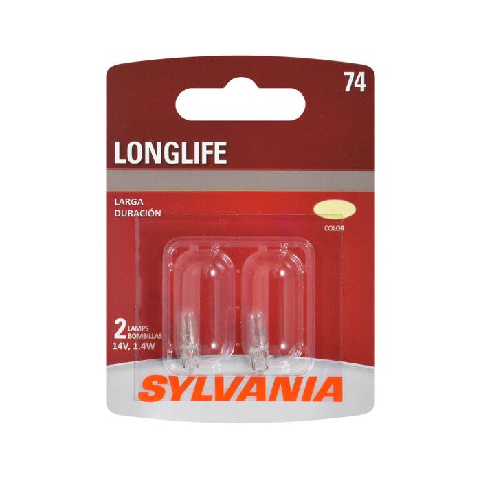 Sylvania 74LL.BP2 #74 Long Life Mini Bulb 2 Pack 