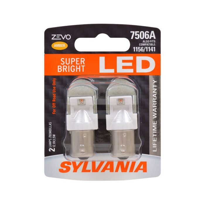 Sylvania 7506ALED.BP2 #7506A Amber Zevo LED Mini Bulb 2 Pack 