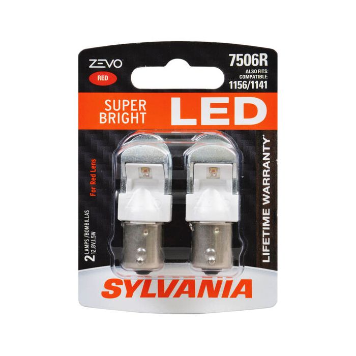Sylvania 7506RLED.BP2 #7506R Red Zevo LED Mini Bulb 2 Pack 