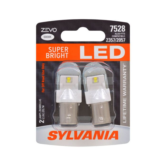 Sylvania 7528LED.BP2 #7528 White Zevo LED Mini Bulb 2 Pack 