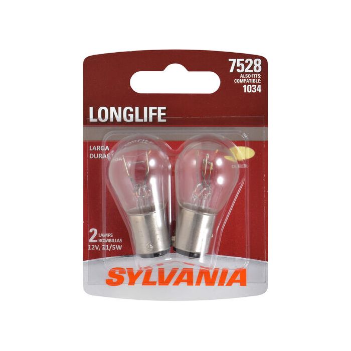 Sylvania 7528LL.BP2 #7528 White Long Life Mini Bulb 2 Pack 